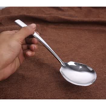 大公勺酒店不锈钢大勺子服务勺公用勺分菜勺加厚汤匙大码配餐饭勺