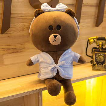 布朗熊公仔毛绒玩具可爱韩国抱枕抱抱熊玩偶超萌娃娃生日礼物女生