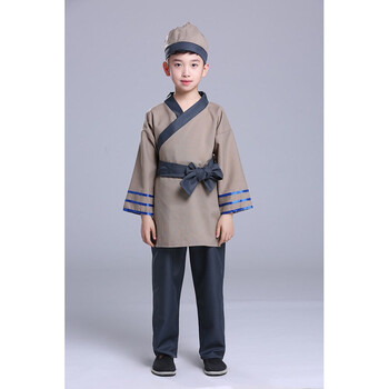 儿童古代平民百姓农夫长工掌柜小二仆人小厮佣人管家表演演出服装