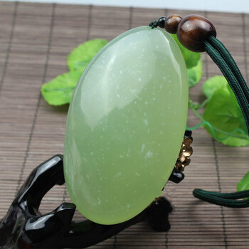 rosefree 岫岩玉手玩件 绿色 岫玉原石 玉石把玩件 玉裸石手把件 f747