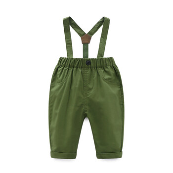 军绿色绅士背带裤 73cm