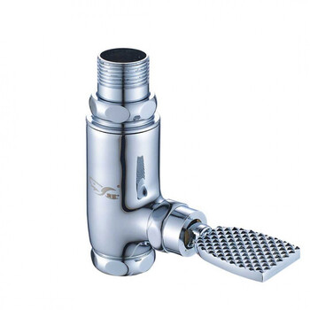 全铜小便池冲水阀门 脚踩式小便斗冲洗 铜立式脚踏延时阀