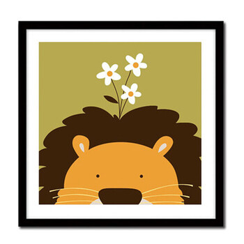 diy数字油画儿童动漫卡通手绘油彩装饰画 动物连连看卡通图数码油画