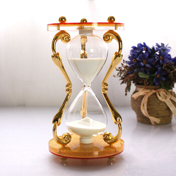 欧式复古大黄金沙漏 30分钟沙漏计时器摆设 书房桌面装饰摆件 15分钟