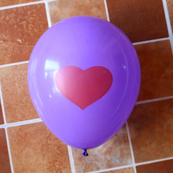 求婚告白气球 圆形印桃心【紫色100个】
