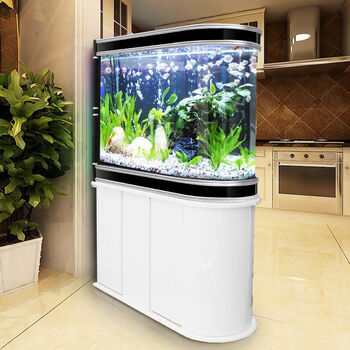 dishun子弹头鱼缸水族箱客厅大中型屏风隔断底滤生态免换水家用1.