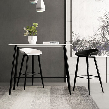 吧台桌椅组合 卓语小户型现代简约餐桌餐椅组合loft餐台 吧台桌 一桌