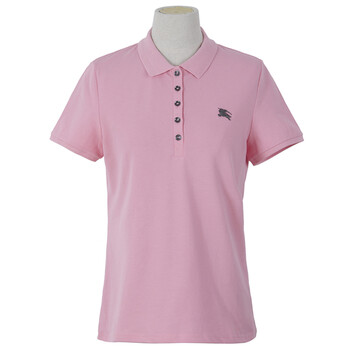 burberry 巴宝莉 女款康乃馨粉红棉质珠地网眼布棉质短袖polo衫