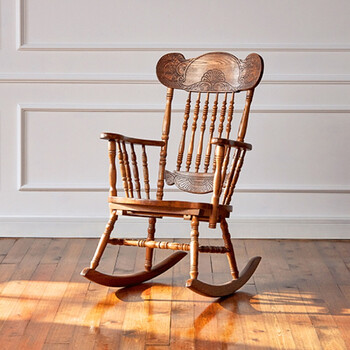 笔鸿云创意摇摆实木摇椅摇摇椅逍遥躺椅姥爷室内客厅孕妇不倒翁椅子