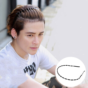 艾梵妮男士发箍头箍韩国隐形运动潮简约日韩背头防滑波浪发卡头饰头带