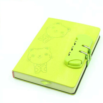 眉姿(meizi)创意带锁日记本手账本韩国小清新学生密码本文具店笔记本