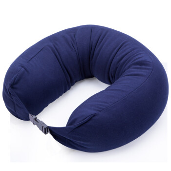 自由人 汽车头枕护颈枕垫 车用U型枕靠 居家旅行头枕 藏青色