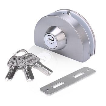 单边单门免开孔展示柜锁移门锁办公室推拉门锁 插销双边双锁yl-6016