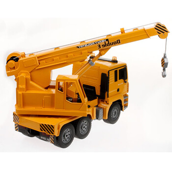 双鹰遥控工程汽车重型吊机工地作业车玩具车模型儿童益智小汽车模型