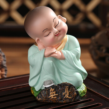 禅意书房办公室桌面q版小沙弥小和尚摆件创意送男女朋友生日礼物g