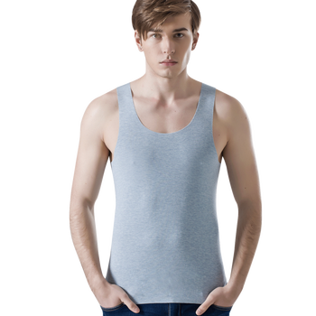 男士莫代尔冰丝无痕背心修身型紧身健身运动跨栏打底弹力青年夏季无痕