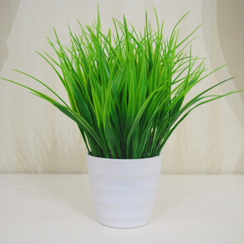 盆栽室内仿真绿植盆栽小盆景绿色植物装饰品花假盆栽摆件 小盆幸运草