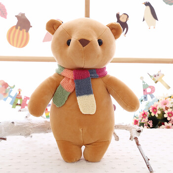 生日礼物抱抱熊萌女孩布娃娃 黄色 软体羽绒棉 50厘米(收藏送小本)