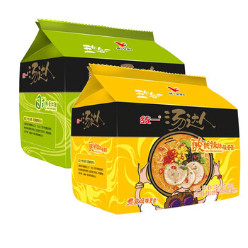 统一 汤达人泡面方便面 5连包*2份装 方便面 日式豚骨拉面 酸酸辣辣