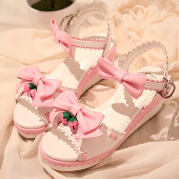 促销】洛丽塔鞋子女学生可爱日系仙女的萝莉松糕蝴蝶结lolita软妹凉鞋