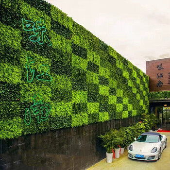 仿真绿植墙 立体绿化垂直室外门头壁挂绿色背景墙仿草 仿真植物墙 v