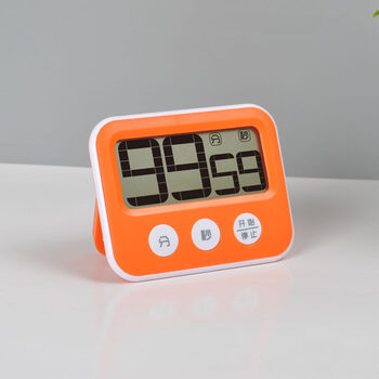 厨房定时器电子提醒器可爱学生记忆 7号电池款橙色