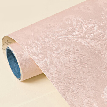 简约纯色素色碎花墙贴 淡粉马士革 60厘米宽x5米长