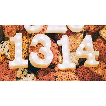 ins英文字母灯浪漫生日道具表白装饰灯求婚布置创意用品 数字1314