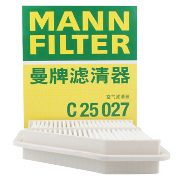 曼牌滤清器 曼牌(MANNFILTER)空气滤清器/空气滤芯/空滤C25027适用RAV4荣放2.0L/2.4L/比亚迪S6/比亚迪M6