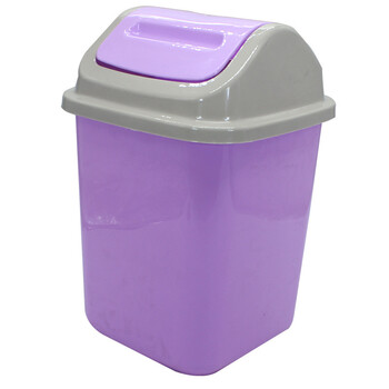 客厅厨房厕所垃圾桶 家用翻盖式大号卫生间带盖废纸篓塑料桶抖音 紫色