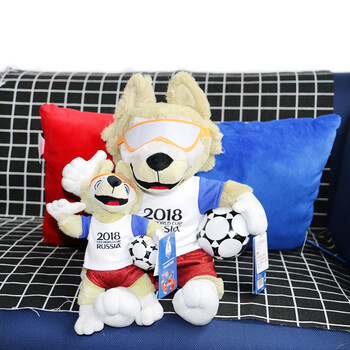 yuki 世界杯吉祥物公仔世界杯纪念品毛绒玩具毛绒公仔 25cm毛绒吉祥物