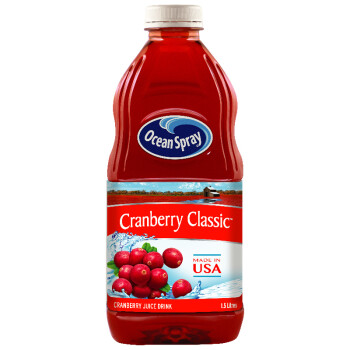美国原装 Ocean Spray优鲜沛经典蔓越莓果汁饮料 1.5L/瓶 酸甜可口