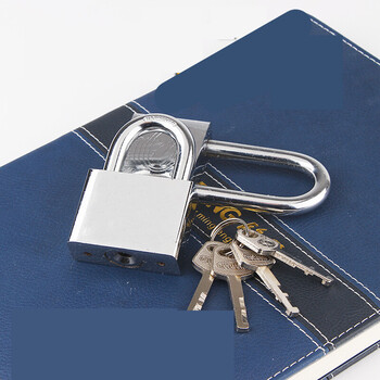 挂锁 一把钥匙开多把锁 同开锁通开锁 白钢不锈锁头 统开挂锁 长梁