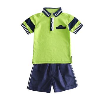 幼儿园园服小学生夏装校服套装儿童夏季短袖英伦学院风班服女童 绿色