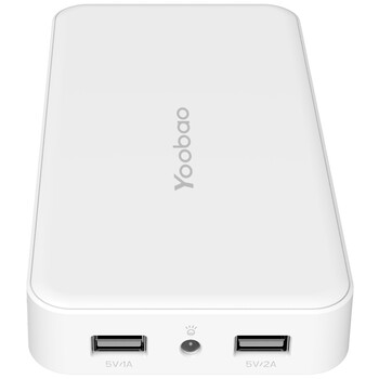 
                                        羽博（ Yoobao）S9大容量充电宝20000毫安移动电源 双输出带LED灯白色 苹果/小米/安卓手机通用                