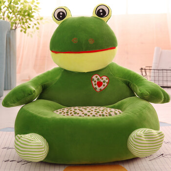 宝宝小沙发卡通榻榻米单人座椅读书角阅读懒人沙发毛绒软沙发 绿色坐