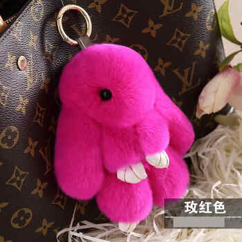 玫红色 18高常规款獭兔毛兔兔