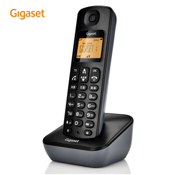 Gigaset原西门子数字无绳电话机 无线座机 子母机 办公家用固话 屏幕背光 中文显示 双高清免提A190L单机(黑)