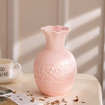 现代陶瓷小花瓶餐桌花插客厅玄关电视柜台面摆件欧式艺术插花瓷器创意