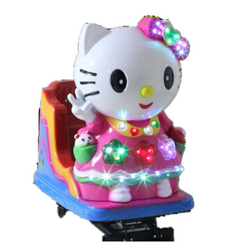 儿童投币摇摇车婴儿带音乐商用摇摆机电动玩具宝宝摇马 普通kt猫