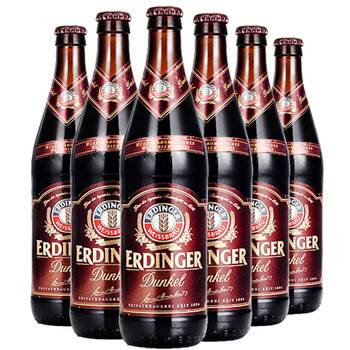 erdinger艾丁格黑啤酒 德国进口啤酒小麦黑啤酒 500ml 6瓶装