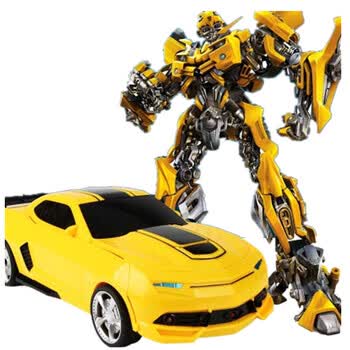 充电动遥控汽车人男孩儿童玩具遥控车 手感应变形大黄蜂(带二组充电池