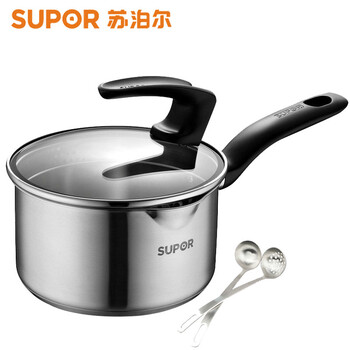 
                                        苏泊尔（SUPOR） ST16J1奶锅巧立不锈钢汤锅多用锅16CM燃气电磁炉通用锅具                