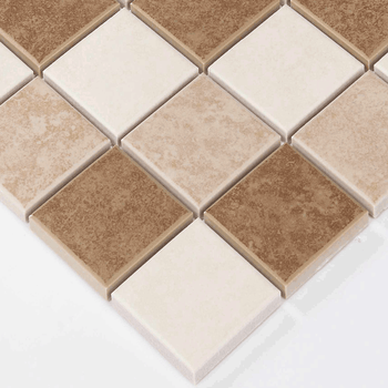 游泳池马赛克陶瓷砖地中海浴室背景墙卫生间防滑地砖拼花建材 浅棕色