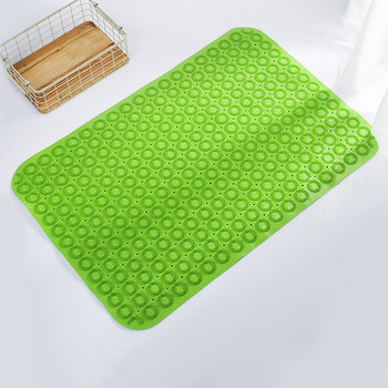 加厚防滑垫浴室洗澡冲凉厕所脚垫pvc卫浴塑料垫子卫生间地垫 绿色