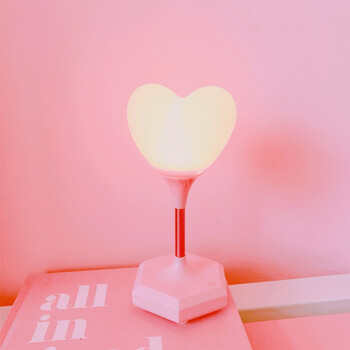 少女可爱粉色爱心小夜灯房间装饰小台灯生日礼物 粉色爱心灯