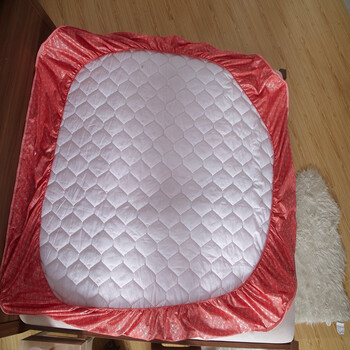 
                                        星蕙家纺 全棉素色 学生单人双人床笠 保护套 床罩 GW-喜庆玫瑰 180*200cm                
