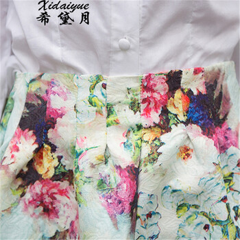 希黛月2015秋冬油画印花 半身裙 花色 M