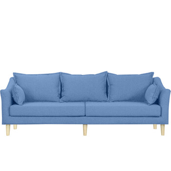 北欧双人沙发北欧沙发整装双人客厅三人小户型简约风格黄色咖啡厅小