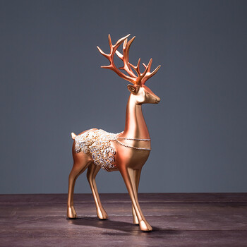 大号单个仿金色站鹿【图片 价格 品牌 报价】-京东